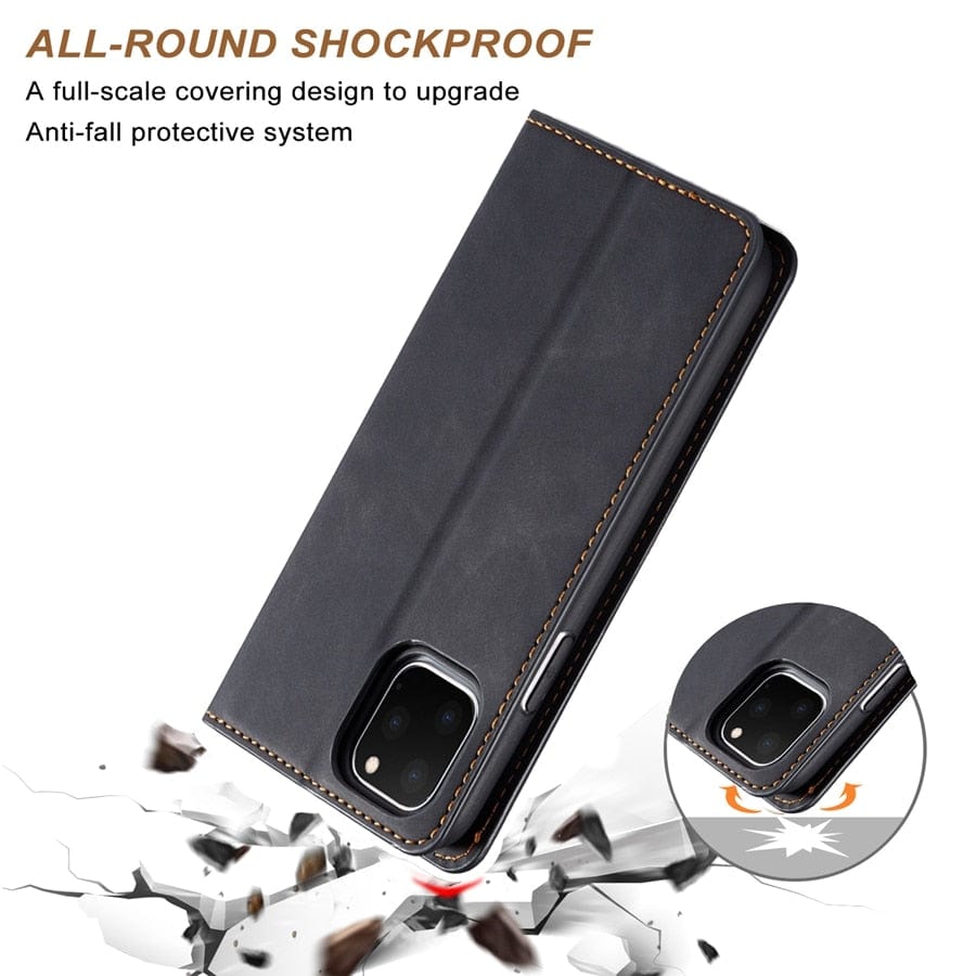 iPhone 15 Leather Wallet Case