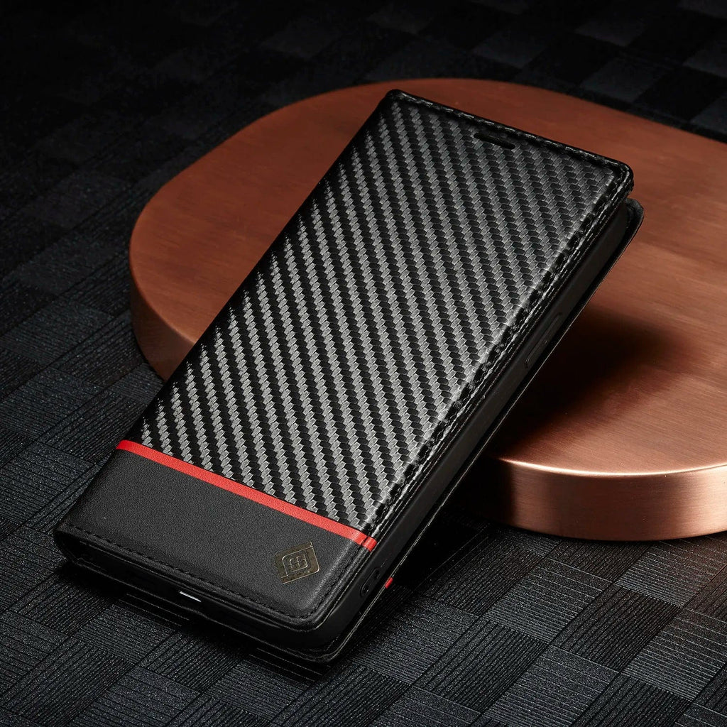 iPhone 16 Carbon Fiber Wallet Case