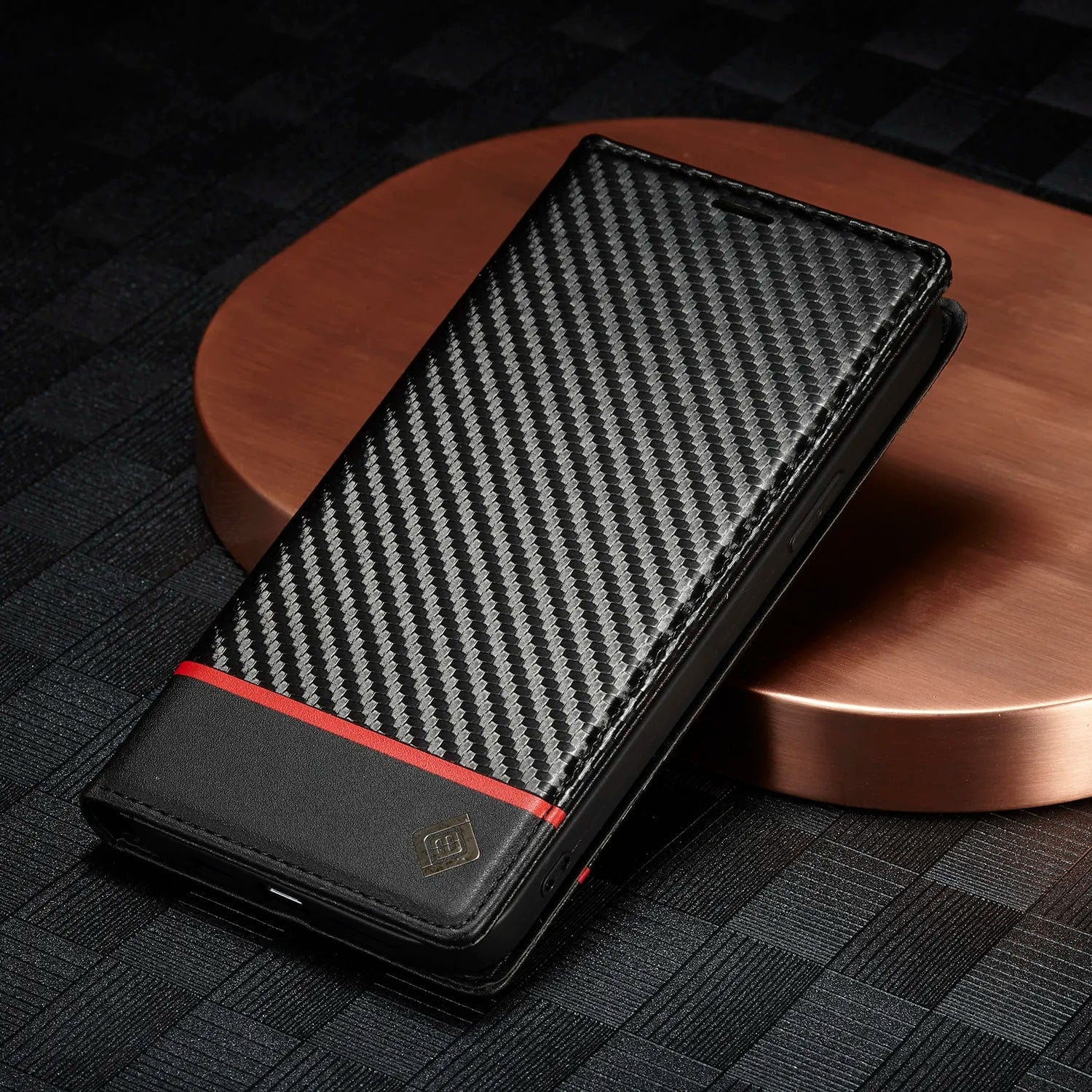 iPhone 16 Carbon Fiber Wallet Case