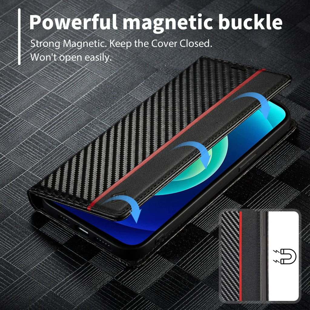 iPhone 16 Carbon Fiber Wallet Case