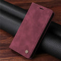 iPhone Magnetic Leather Wallet Case
