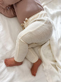 Essentīals Cotton Textured Pants Cream