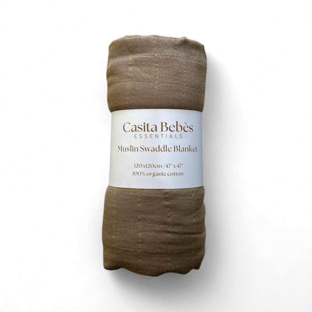 Essentīals Muslin Swaddle Dusty Brown