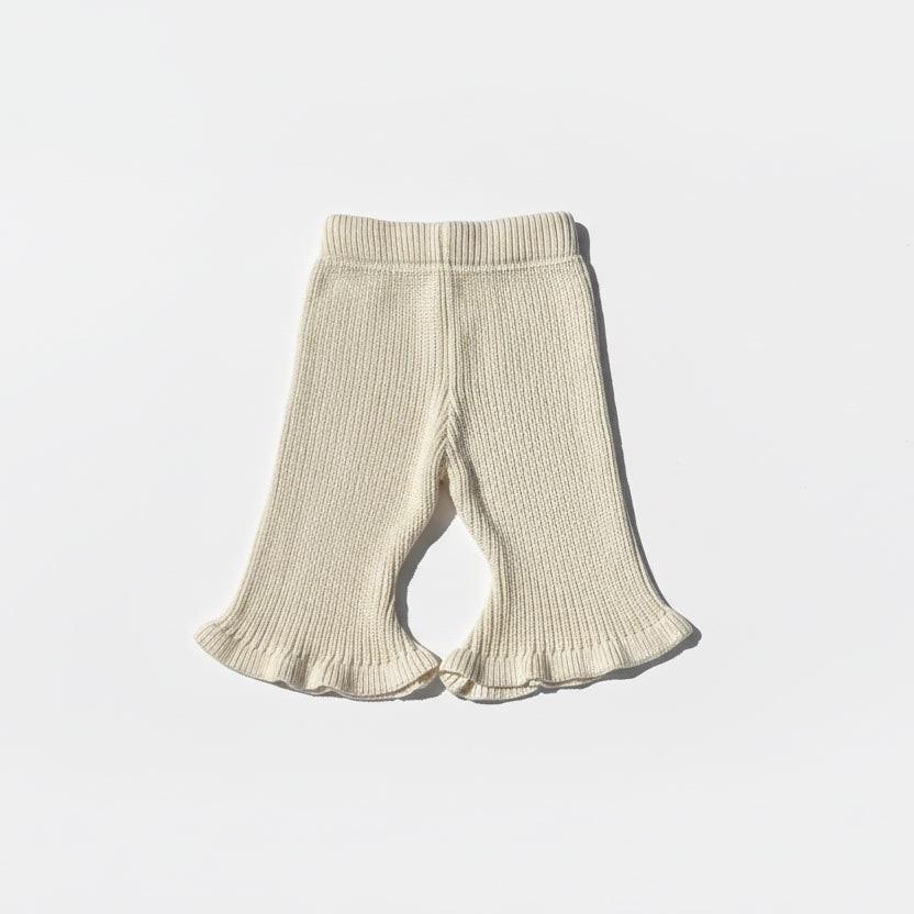 Mamīta Chunky Flared Pants Beige