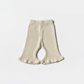 Mamīta Chunky Flared Pants Beige